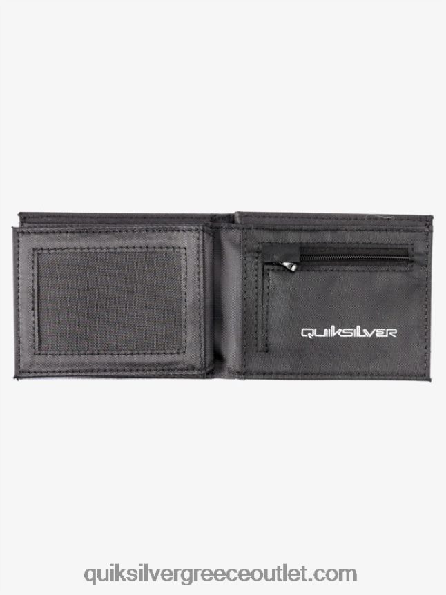 τριπλό πορτοφόλι φρεσκάδας Quiksilver άνδρες 66LP84728 μαύρο άσπρο
