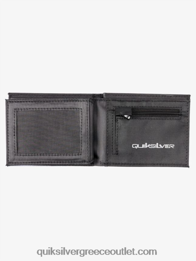 τριπλό πορτοφόλι φρεσκάδας Quiksilver άνδρες 66LP84728 μαύρο άσπρο
