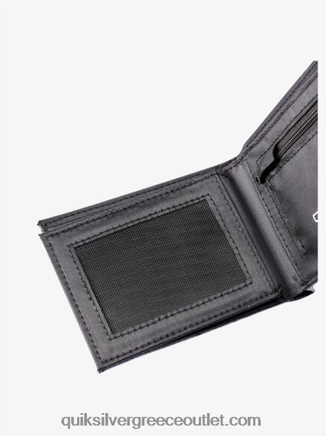 τριπλό πορτοφόλι φρεσκάδας Quiksilver άνδρες 66LP84728 μαύρο άσπρο