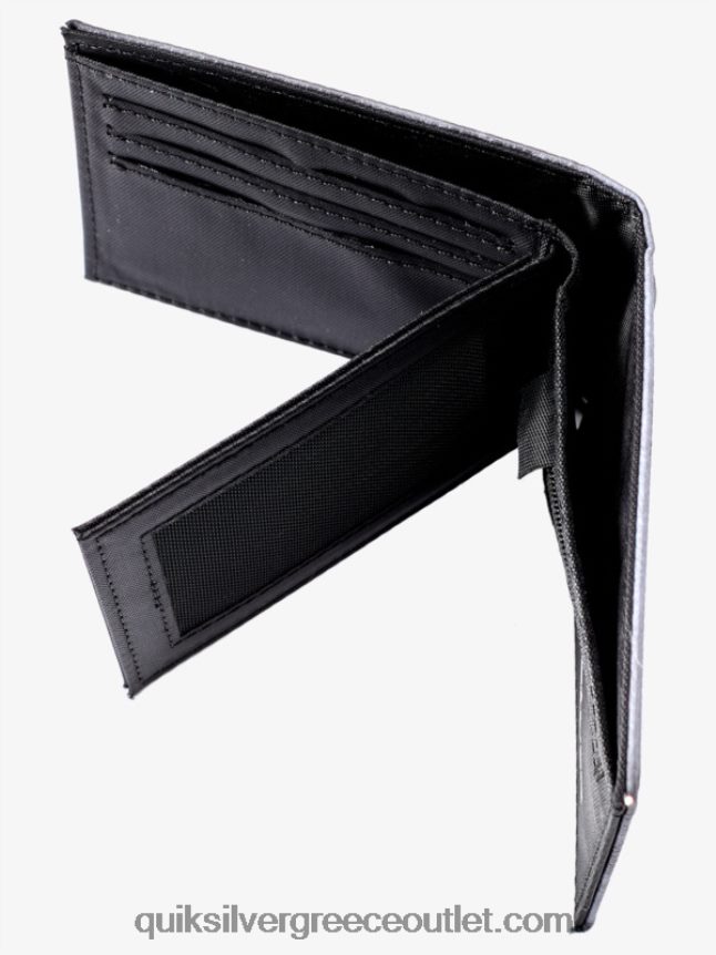τριπλό πορτοφόλι φρεσκάδας Quiksilver άνδρες 66LP84728 μαύρο άσπρο