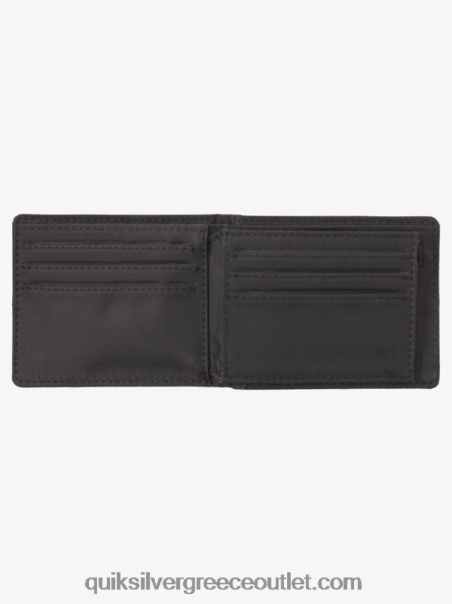 τριπλό πορτοφόλι με ράμματα Quiksilver άνδρες 66LP84907 καφέ σοκολάτα