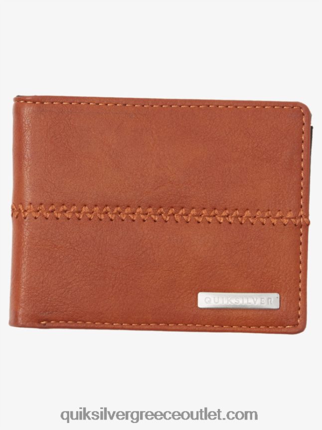 τριπλό πορτοφόλι με ράμματα Quiksilver άνδρες 66LP84908 καουτσούκ