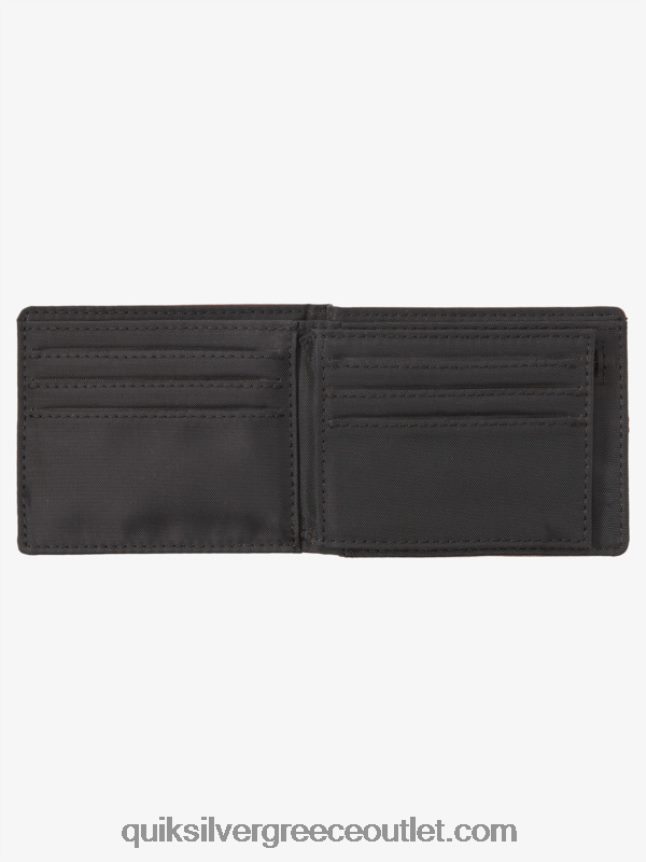 τριπλό πορτοφόλι με ράμματα Quiksilver άνδρες 66LP84908 καουτσούκ