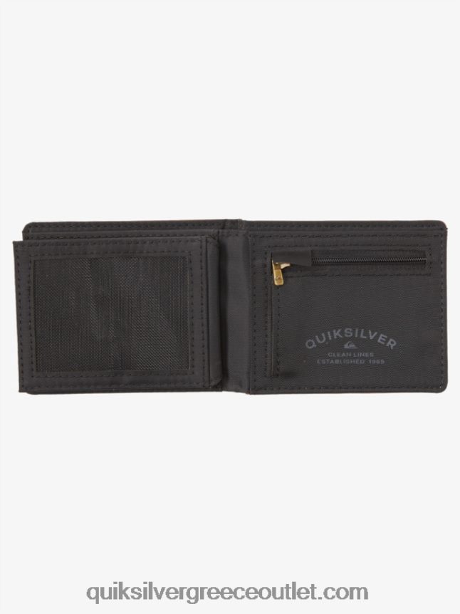 τριπλό πορτοφόλι με ράμματα Quiksilver άνδρες 66LP84908 καουτσούκ