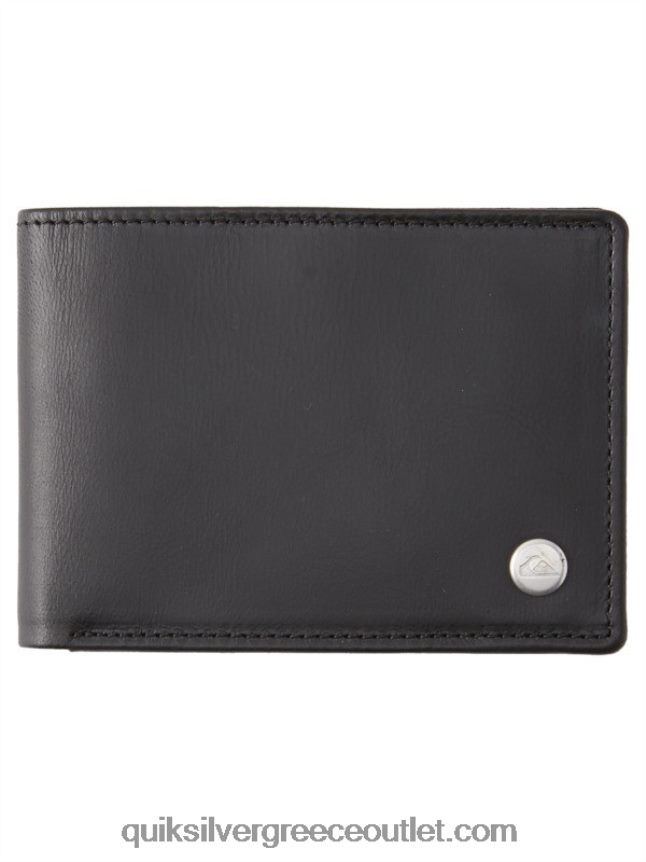 mac τρίπτυχο δερμάτινο πορτοφόλι Quiksilver άνδρες 66LP841221 μαύρος