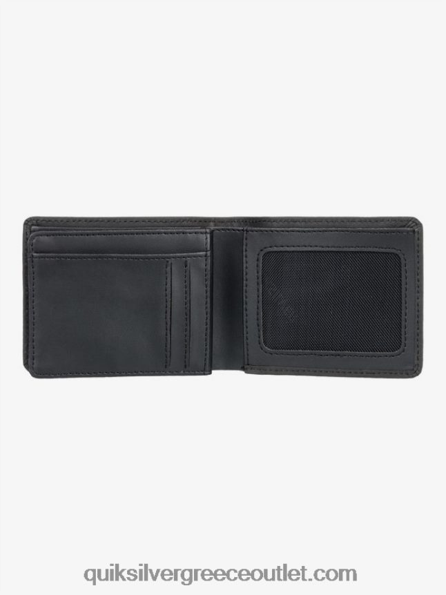 mac τρίπτυχο δερμάτινο πορτοφόλι Quiksilver άνδρες 66LP841221 μαύρος
