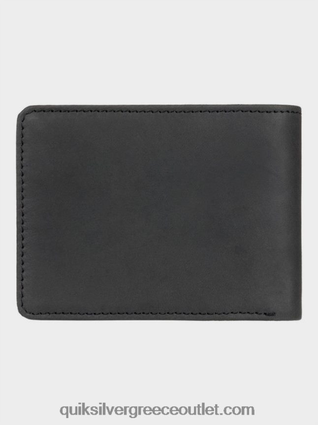 mac τρίπτυχο δερμάτινο πορτοφόλι Quiksilver άνδρες 66LP841221 μαύρος