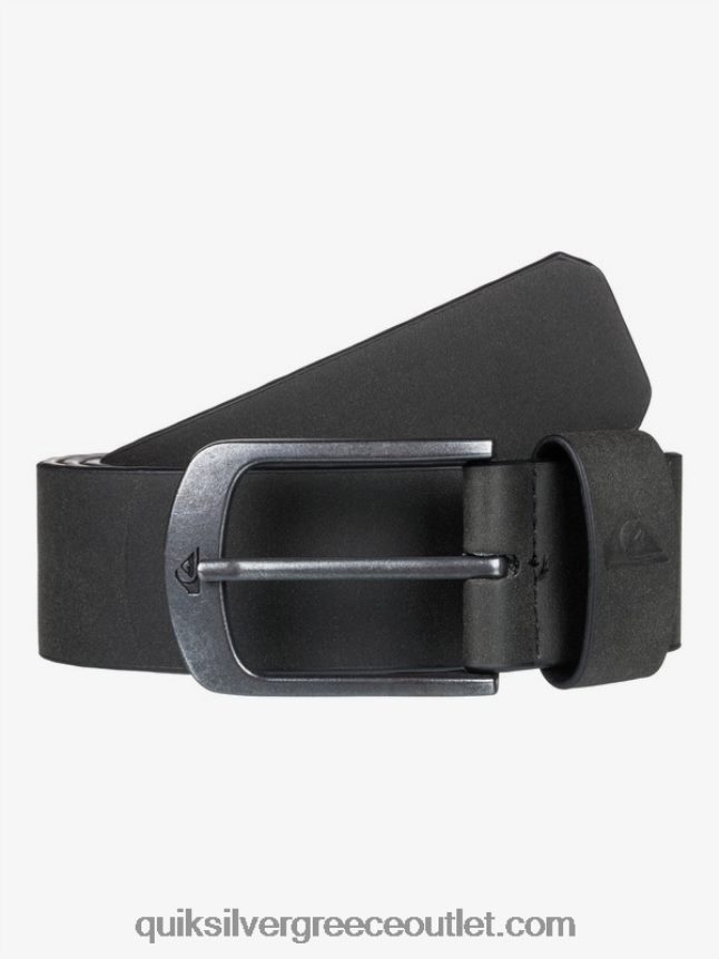 Main street faux δερμάτινη ζώνη Quiksilver άνδρες 66LP841095 μαύρος