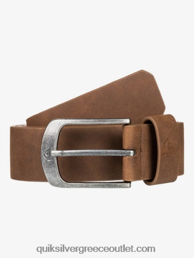 Main street faux δερμάτινη ζώνη Quiksilver άνδρες 66LP841096 σοκολάτα
