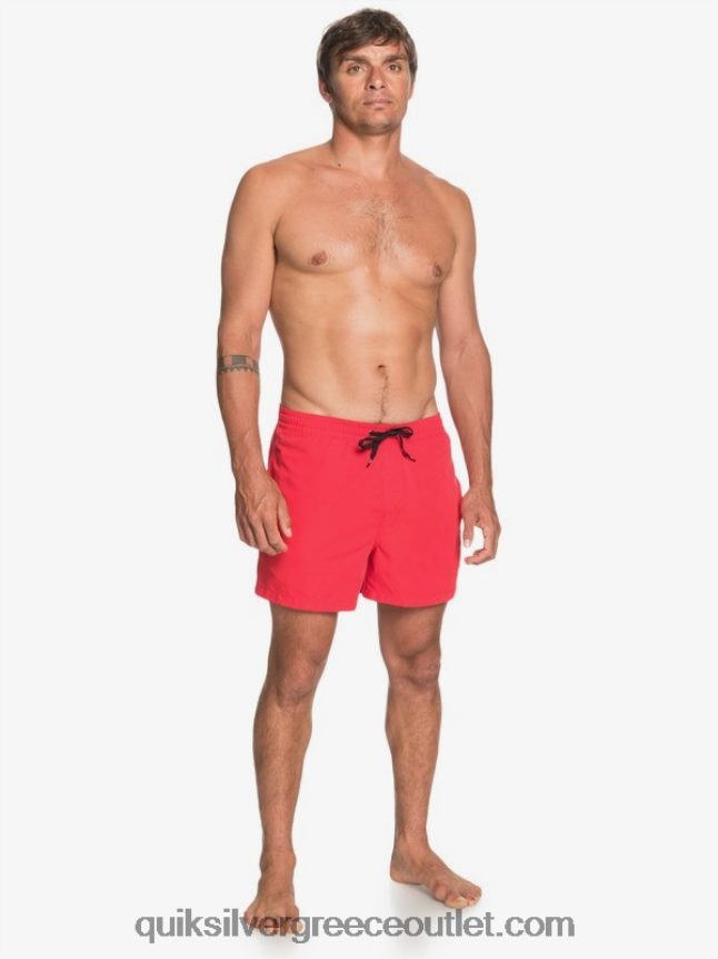 καθημερινά 15 βολέ Quiksilver άνδρες 66LP84463 κόκκινο υψηλού κινδύνου