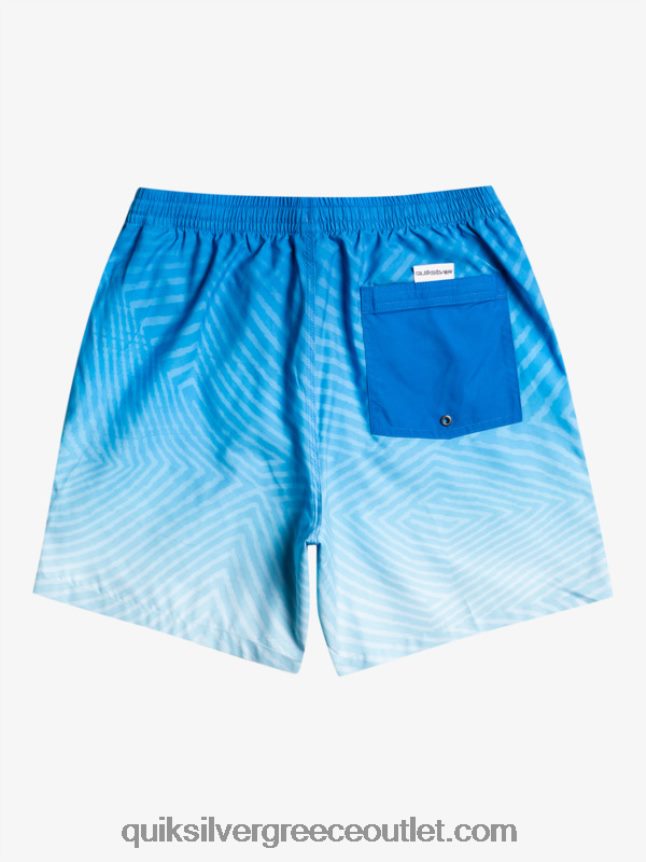 καθημερινό στρεβλωμένο λογότυπο 17 βολέ Quiksilver άνδρες 66LP841178 αναπνευστήρας μπλε
