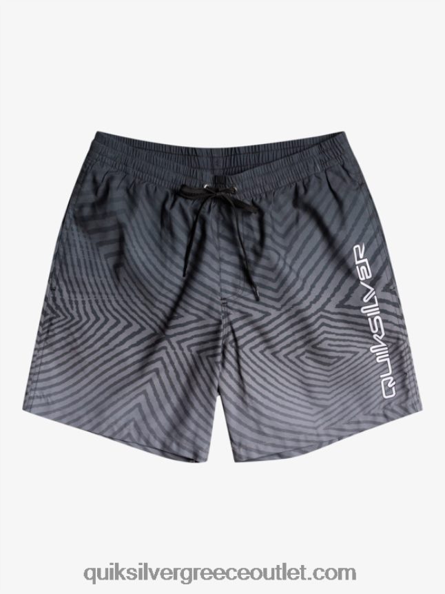 καθημερινό στρεβλωμένο λογότυπο 17 βολέ Quiksilver άνδρες 66LP841180 μαύρος