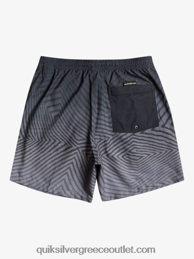 καθημερινό στρεβλωμένο λογότυπο 17 βολέ Quiksilver άνδρες 66LP841180 μαύρος