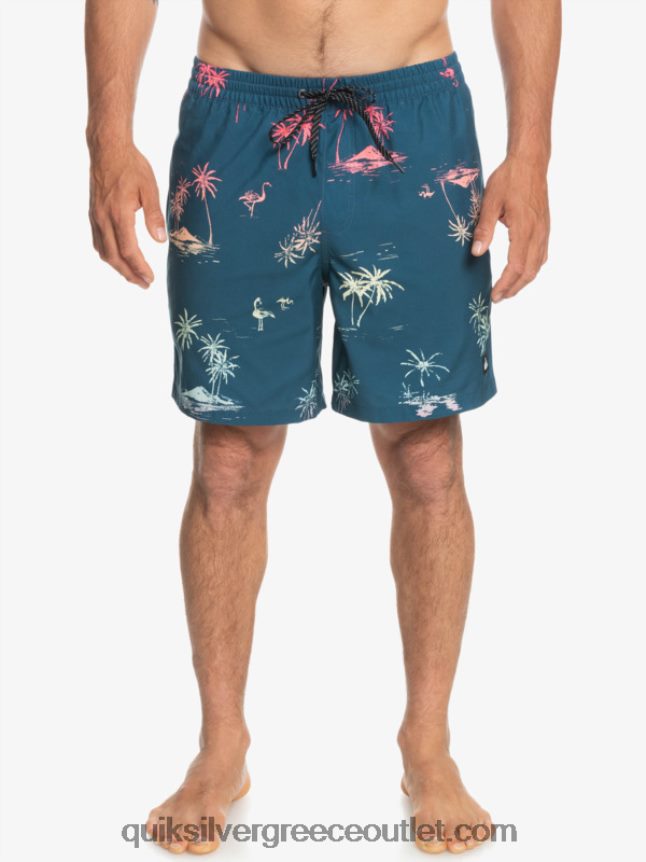καθημερινή μίξη 17 βολέ Quiksilver άνδρες 66LP841465 μπλε μαγιόλικα