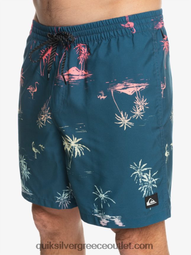 καθημερινή μίξη 17 βολέ Quiksilver άνδρες 66LP841465 μπλε μαγιόλικα