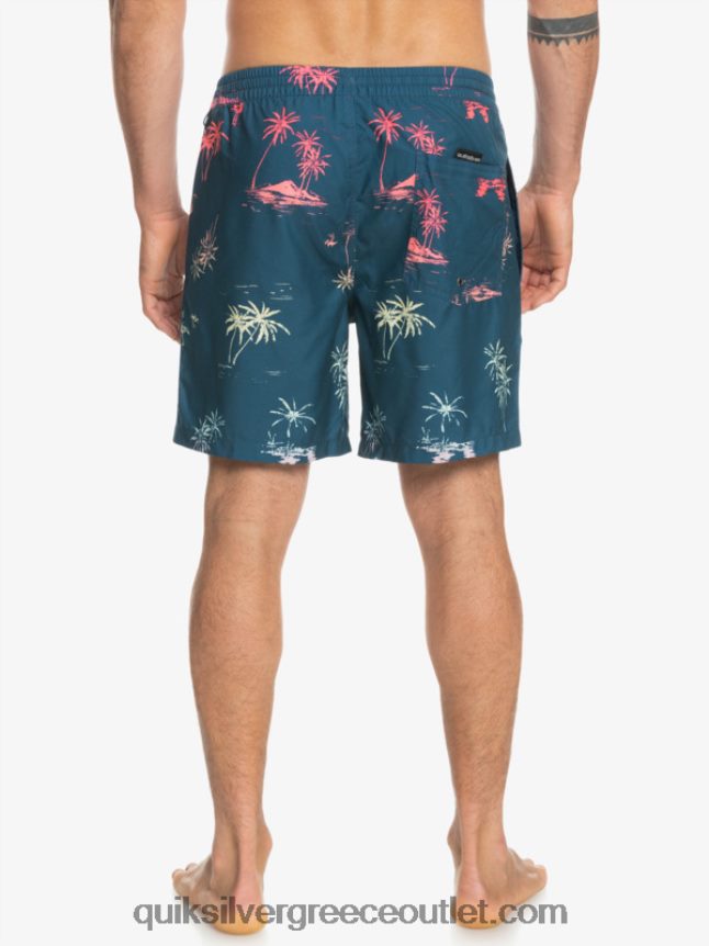 καθημερινή μίξη 17 βολέ Quiksilver άνδρες 66LP841465 μπλε μαγιόλικα