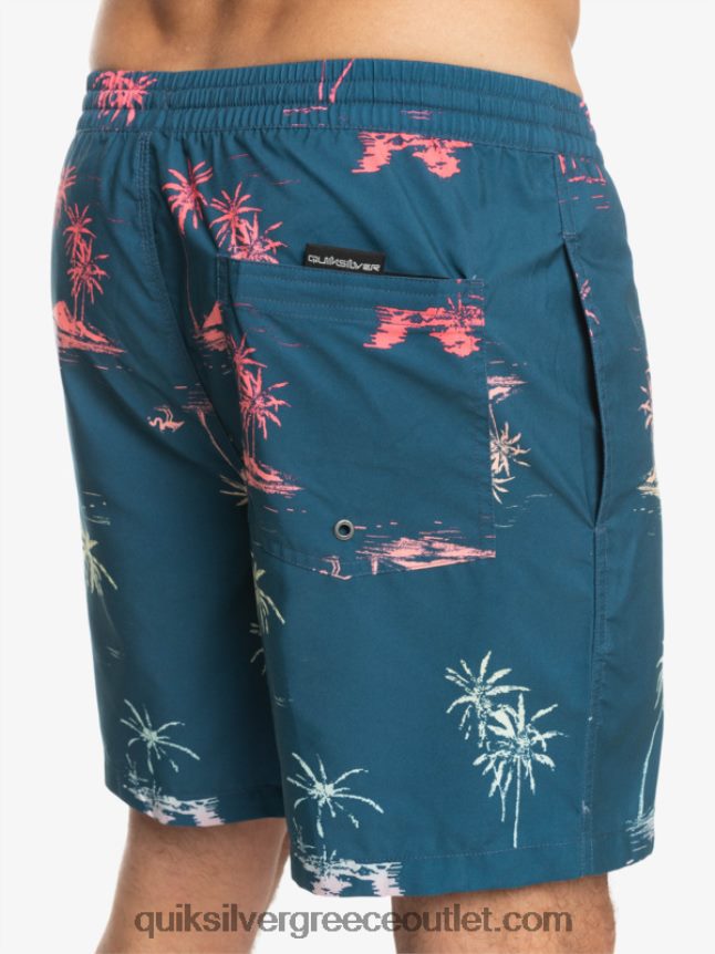καθημερινή μίξη 17 βολέ Quiksilver άνδρες 66LP841465 μπλε μαγιόλικα