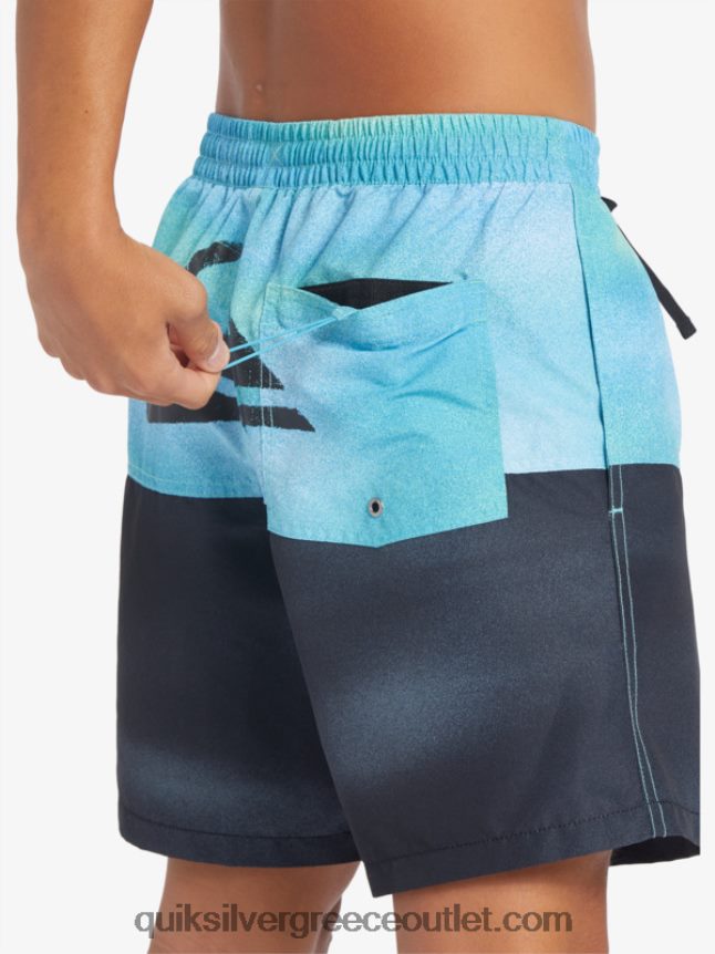 λογότυπο πισινό 17 βολέ Quiksilver άνδρες 66LP84482 ποτάμι μπλε