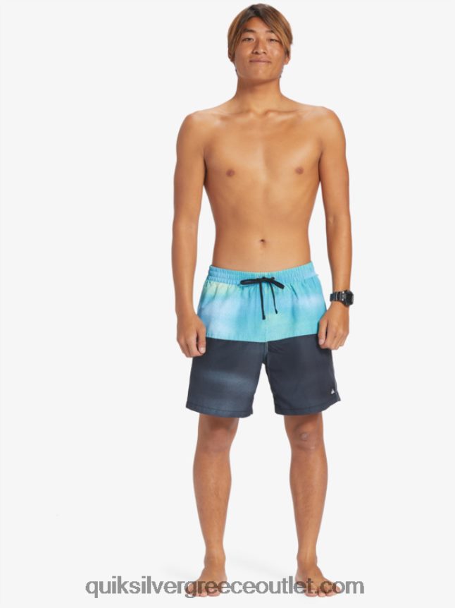λογότυπο πισινό 17 βολέ Quiksilver άνδρες 66LP84482 ποτάμι μπλε