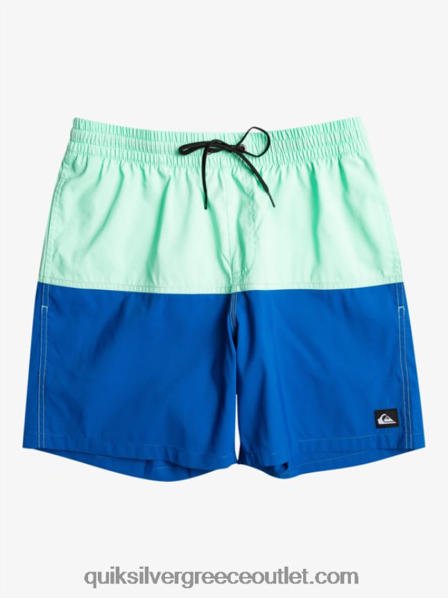 λογότυπο πισινό 17 βολέ Quiksilver άνδρες 66LP84485 αναπνευστήρας μπλε