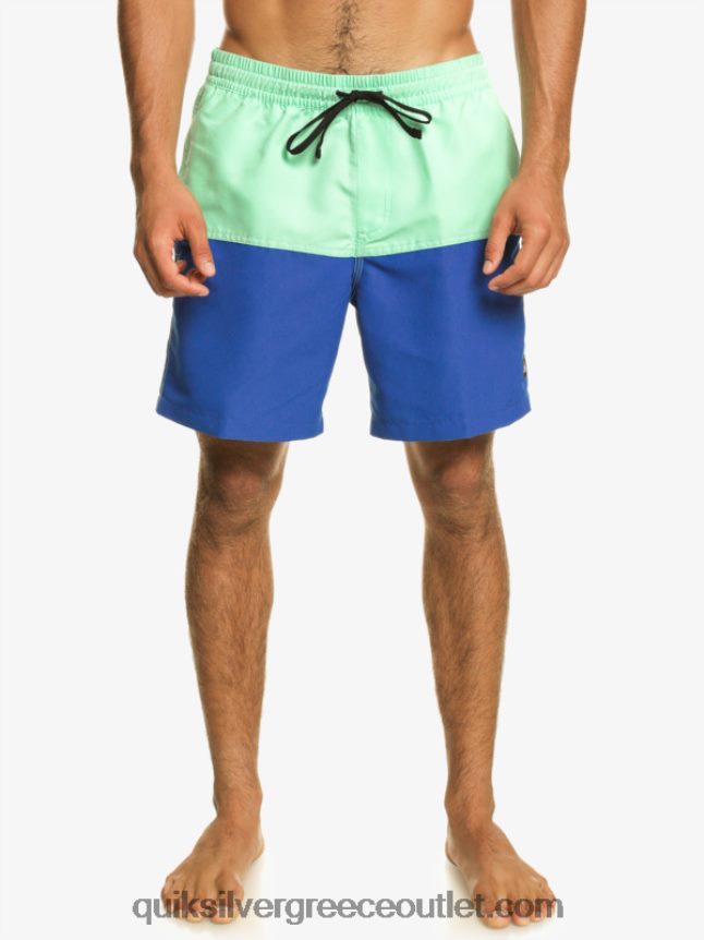 λογότυπο πισινό 17 βολέ Quiksilver άνδρες 66LP84485 αναπνευστήρας μπλε