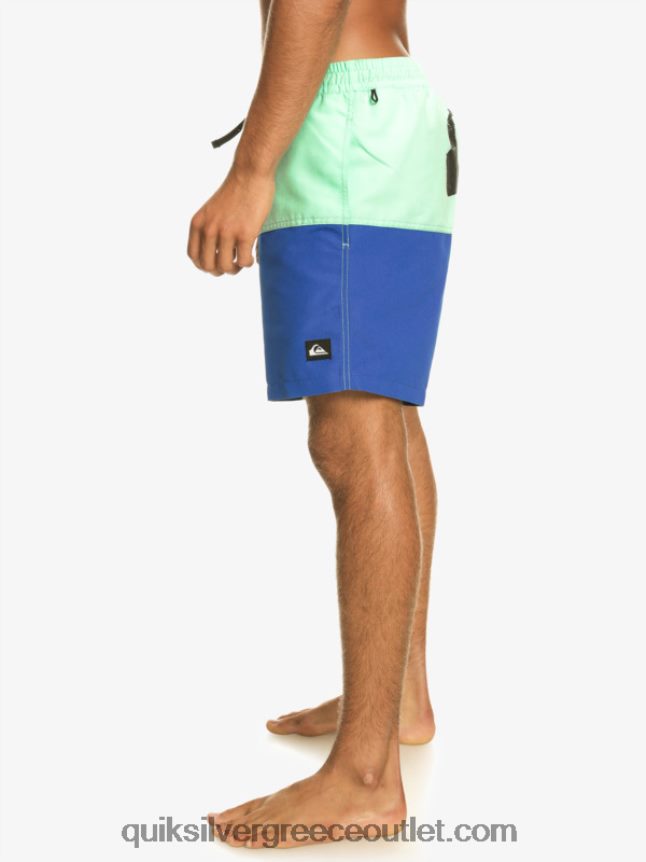 λογότυπο πισινό 17 βολέ Quiksilver άνδρες 66LP84485 αναπνευστήρας μπλε