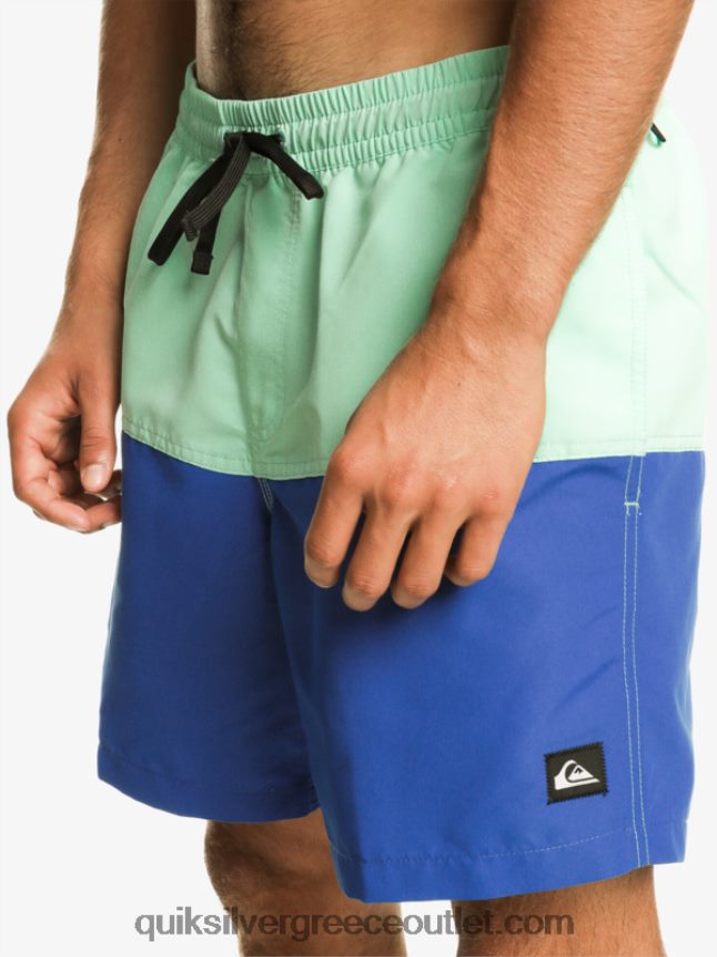 λογότυπο πισινό 17 βολέ Quiksilver άνδρες 66LP84485 αναπνευστήρας μπλε