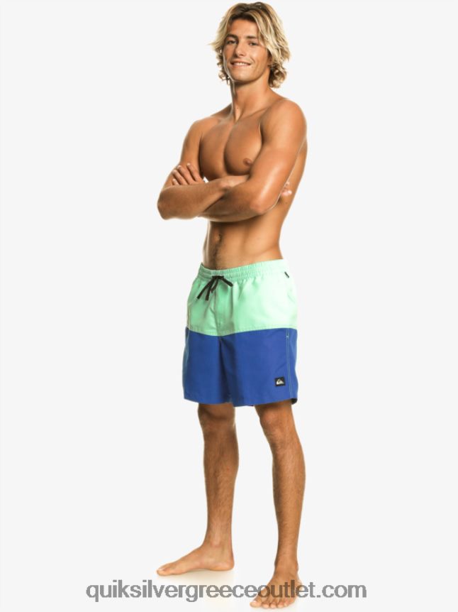 λογότυπο πισινό 17 βολέ Quiksilver άνδρες 66LP84485 αναπνευστήρας μπλε
