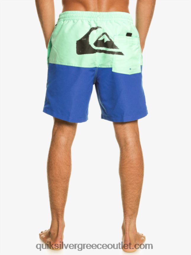 λογότυπο πισινό 17 βολέ Quiksilver άνδρες 66LP84485 αναπνευστήρας μπλε
