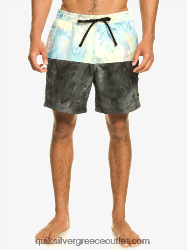 λογότυπο πισινό 17 βολέ Quiksilver άνδρες 66LP84486 μαύρος