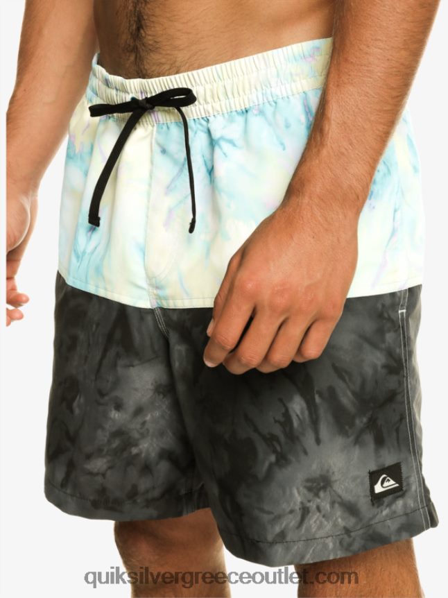 λογότυπο πισινό 17 βολέ Quiksilver άνδρες 66LP84486 μαύρος