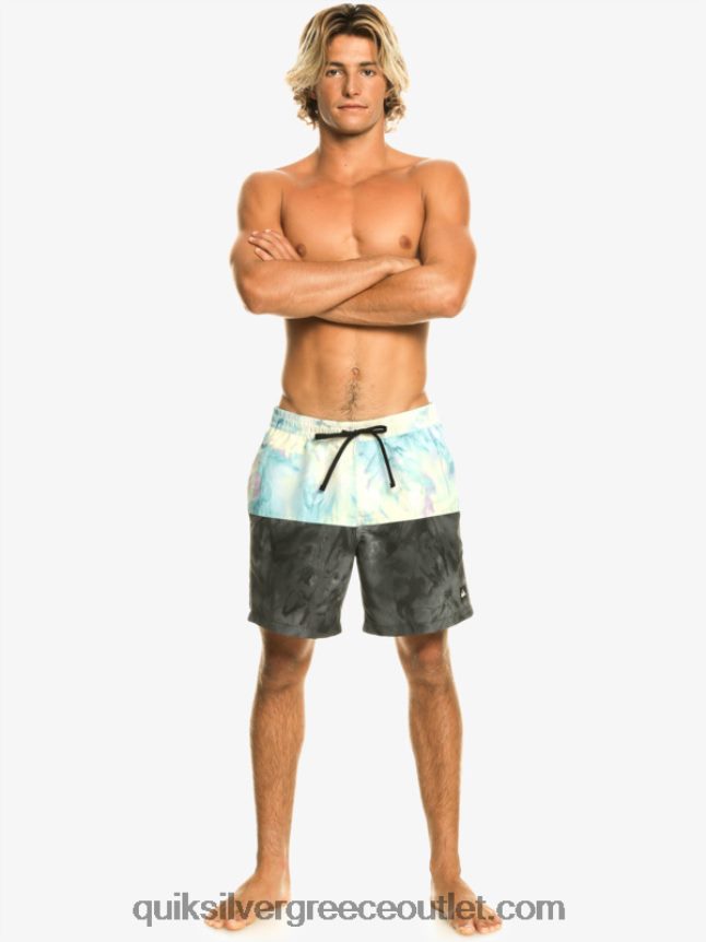 λογότυπο πισινό 17 βολέ Quiksilver άνδρες 66LP84486 μαύρος