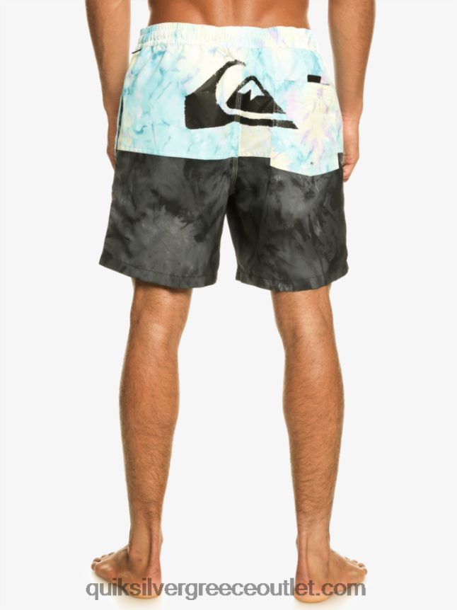 λογότυπο πισινό 17 βολέ Quiksilver άνδρες 66LP84486 μαύρος