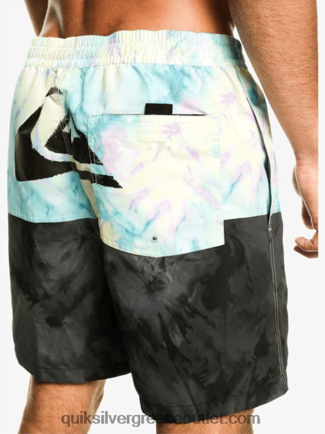 λογότυπο πισινό 17 βολέ Quiksilver άνδρες 66LP84486 μαύρος