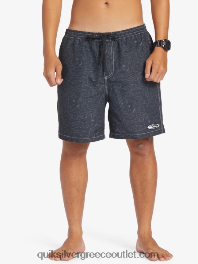κρόνος 18 βολέ Quiksilver άνδρες 66LP84583 μαύρος