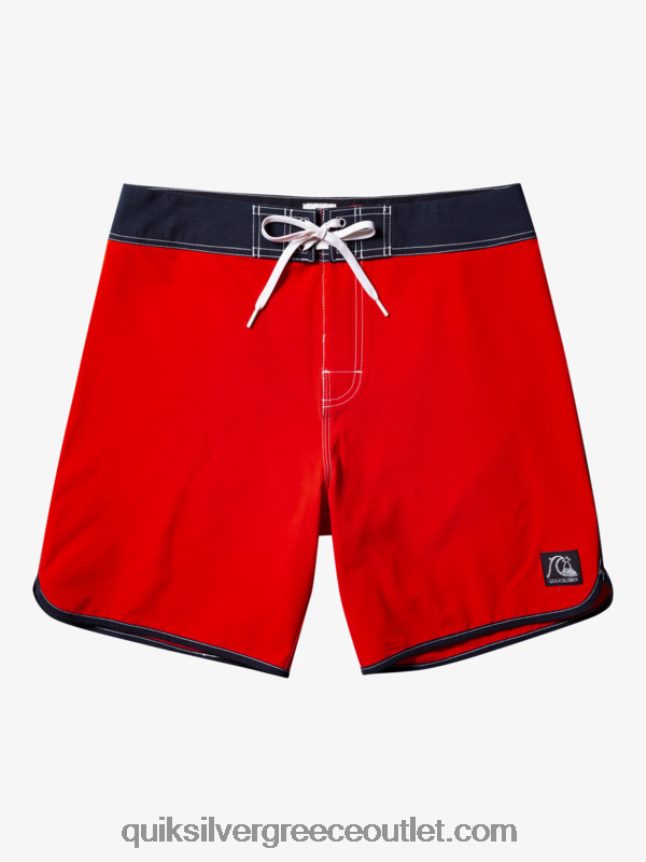αυθεντικό χτένι 18 boardshort Quiksilver άνδρες 66LP8487 κόκκινο υψηλού κινδύνου
