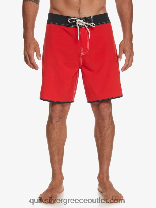 αυθεντικό χτένι 18 boardshort Quiksilver άνδρες 66LP8487 κόκκινο υψηλού κινδύνου