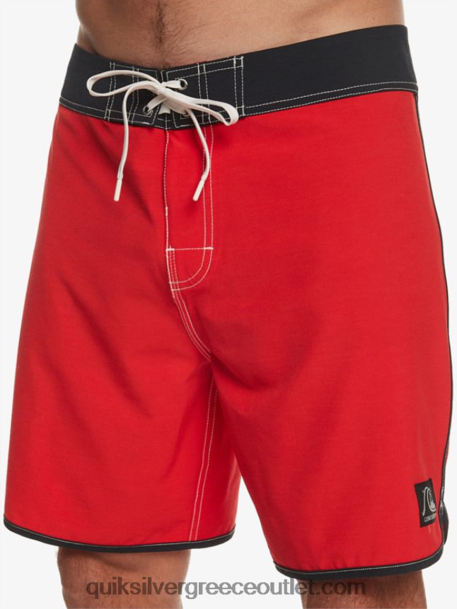 αυθεντικό χτένι 18 boardshort Quiksilver άνδρες 66LP8487 κόκκινο υψηλού κινδύνου