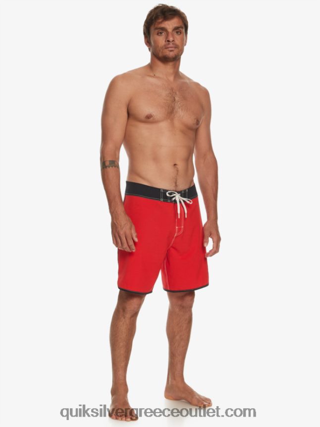 αυθεντικό χτένι 18 boardshort Quiksilver άνδρες 66LP8487 κόκκινο υψηλού κινδύνου