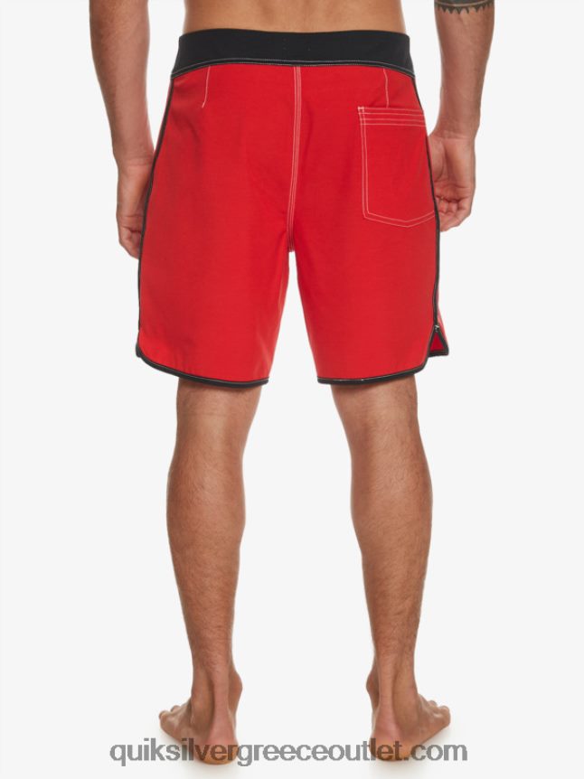 αυθεντικό χτένι 18 boardshort Quiksilver άνδρες 66LP8487 κόκκινο υψηλού κινδύνου