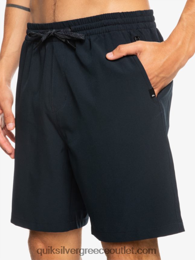 Ocean elastic 18 σορτς αμφίβια Quiksilver άνδρες 66LP84342 μαύρος
