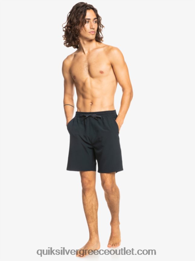 Ocean elastic 18 σορτς αμφίβια Quiksilver άνδρες 66LP84342 μαύρος
