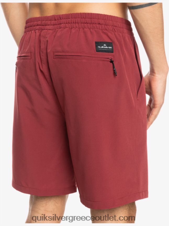 Ocean elastic 18 σορτς αμφίβια Quiksilver άνδρες 66LP84350 ρουμπίνι κρασί