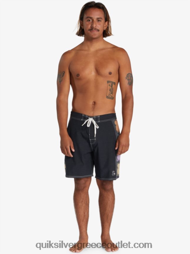 αυθεντικά boardshort arch 18 Quiksilver άνδρες 66LP841737 μαύρος