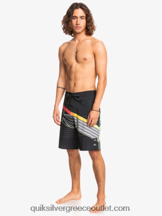 boardshort surfsilk hawaii core 20 Quiksilver άνδρες 66LP841887 μαύρος