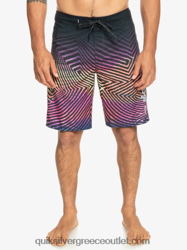 καθημερινό στημόνι fade 20 boardshorts Quiksilver άνδρες 66LP841283 ασφαλτικό σκυρόδερμα