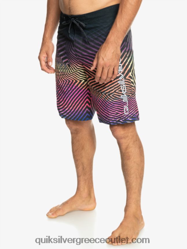 καθημερινό στημόνι fade 20 boardshorts Quiksilver άνδρες 66LP841283 ασφαλτικό σκυρόδερμα