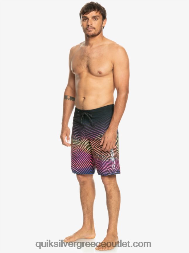 καθημερινό στημόνι fade 20 boardshorts Quiksilver άνδρες 66LP841283 ασφαλτικό σκυρόδερμα