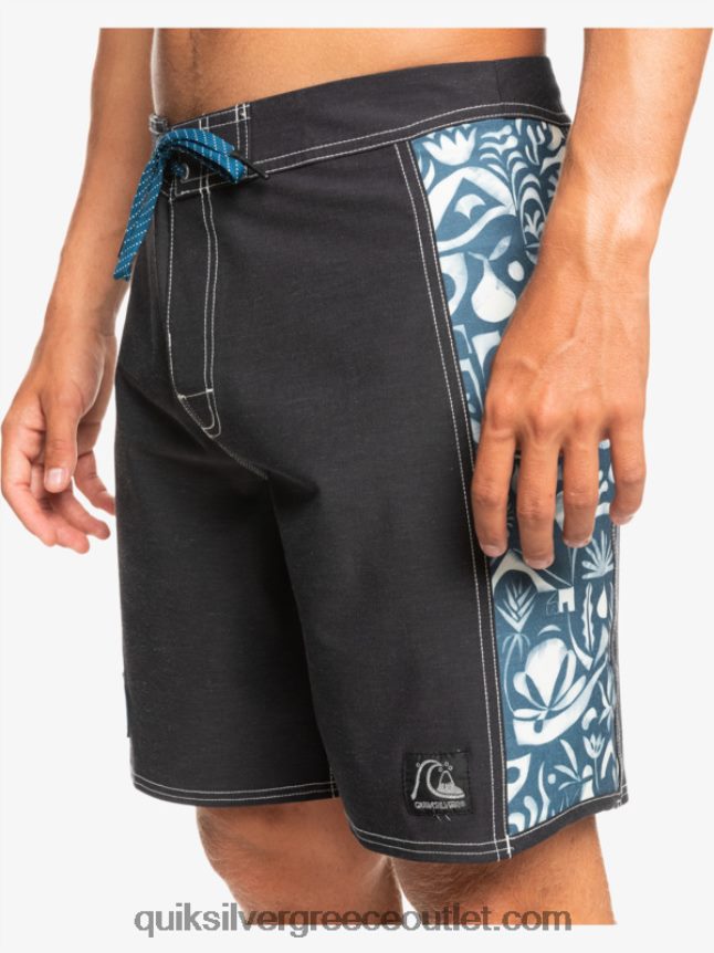αυθεντικό κενό καμβά αψίδας hempstretch 18 boardshort Quiksilver άνδρες 66LP841823 javier mendizabal - μαύρο