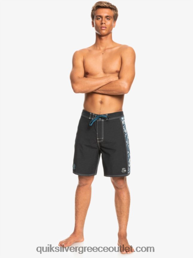 αυθεντικό κενό καμβά αψίδας hempstretch 18 boardshort Quiksilver άνδρες 66LP841823 javier mendizabal - μαύρο